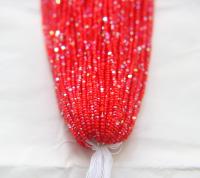 13/0 Hanks Charlotte Cut Beads Patina Light Red Opaque Aurore Boreale 1/5/25/50/100 Hanks 1.6mm glass beads, jewelry supply, native supply