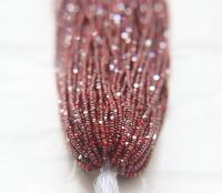 13/0 Hanks Charlotte Cut Beads Ionized Light Red Opaque 1/5/25/50/100 Hanks 1.6mm glass beads, jewelry supply, craft supply