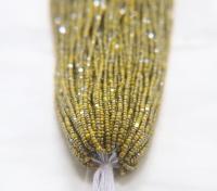 13/0 Hanks Charlotte Cut Beads Ionized Opaque Yellow 1/5/25/50/100 Hanks 1.6mm glass beads, jewelry supply, craft supply