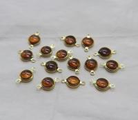Swarovski cabochons channel set 2 loops 40ss 2/6/12/24/36 Pieces BRASS SETTINGS, strass embellishments, vintage rare
