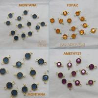 Swarovski channel set 2 loops 30ss 6/12/24/36/72 Pieces BRASS SETTINGS, strass embellishments, vintage rare