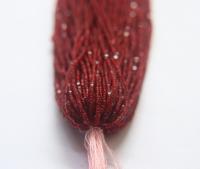 13/0 Hanks Charlotte Cut Beads Crystal Matt Ruby Lined 1/5/25/50/100 Hanks 1.6mm glass beads, native jewelry supply, findings