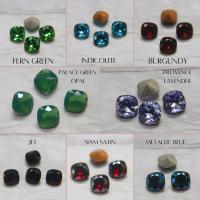 Vintage Swarovski 12 mm (42 Colours) Rounded Square 4470 Premier Crystal Rhinestones 2/6/12/36 Pieces gemstones