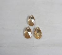 16mm Swarovski Crystal 6106 Pear Beads Pendants Fancy Crystal drop in Crystal Golden Shadow 2/6/12 Pieces vintage findings