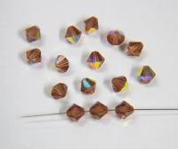 8mm Light Smoked Topaz Aurore Boreale Swarovski Bicone Cuts 12/36/72/144/288 Pieces embroidery materials, jewelry making