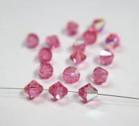 10MM Rose Aurore Boreale Vintage Swarovski Bicone Beads 12/36/72/144/288 Pieces Haute couture embellishments, premium beads, vintage
