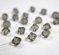 10MM Black Diamond Vintage Swarovski Bicone Beads 12/36/72/144/288 Pieces Haute couture embellishments, premium beads, vintage