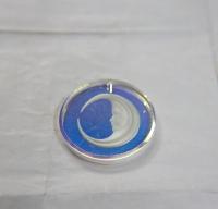Swarovski Moon Pendants in Crystal Aurore Boreale 36 MM Fancy Crystal drops 1 Piece vintage findings, jewelry making