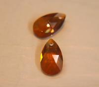 22mm Swarovski Crystal 6106 Pear Beads Pendants Fancy Crystal drop in Tanzanite / Crystal Copper 1/2/6 Pieces vintage findings