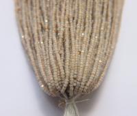 11/0 Hanks Charlotte Cut Beads White Opal Antique Gold Lined 1/5/25/50/100 Hanks PREMIUM SEED BEADS, Native Supplies