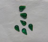 10X6 mm vintage Cabochon flat back Tear drops Swarovski glass cabs, cabochons