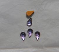 10X6 mm vintage Cabochon flat back Tear drops Swarovski glass cabs, cabochons