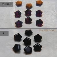 Vintage Swarovski 8 mm Swarovski Hexagon #4730 (2 Colours) Premier Crystal Rhinestones 2/6/12/36 Pieces gemstones