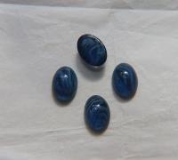 Swarovski 14x10 mm Vintage Montana Givre Swirls Flat Back Oval Cabochon Cabs in Crystal foiled 12/36/72/144 Pieces