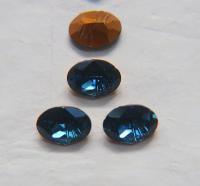 Vintage Swarovski 14x10 mm Crystal Montana (207) Oval Shape Premier Crystal Rhinestones gemstones