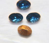 Vintage Swarovski 14x10 mm Crystal Montana (207) Oval Shape Premier Crystal Rhinestones gemstones