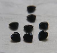 Swarovski Vintage Heart Rhinestones - 11X10.5 mm in Jet unfoiled 12/24/48 Pieces fancy stones, jewelry making