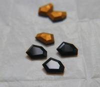 Vintage Swarovski 18 x 13 mm unusual shape Fancy rare stones in JET foiled 2/6/12/36/144 Pieces gemstones, jewlery making, color zirconium