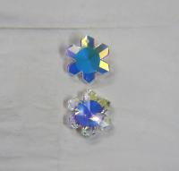 25 MM Swarovski Crystal Aurore Boreale Snowflake Pendant Beads 6704 Crystal drops vintage findings, jewelry making, wedding decorations