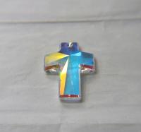 40x30mm Swarovski Crystal Aurore Boreale 6864 Cross Pendants Fancy Crystal drops 1 Piece vintage findings, jewelry making