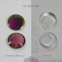 17mm Very Rare Vintage Premium Swarovski Round Crescent Crystal SWA 6210 Crystal Clear drop 2/6/12 Pieces vintage findings, jewelry