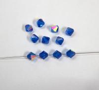 7mm Capri Blue AB (243) Swarovski Bicone Cuts 12/36/72/144/288 Pieces jewelry making/embroidery materials / premium vintage materials