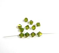7mm Olivine AB Swarovski Bicone Cuts 6/12/36/72/144 Pieces jewelry making/embroidery materials / premium vintage materials