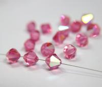 10MM Rose Aurore Boreale Vintage Swarovski Bicone Beads 12/36/72/144/288 Pieces Haute couture embellishments, premium beads, vintage