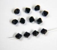 7mm Jet Swarovski Bicone Cuts 6/12/36/72/144 Pieces jewelry making/embroidery materials / premium vintage materials