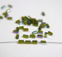 5230 Swarovski vintage cylindrical crystal beads Olivine Aurora Boreale mm 6x3 Swarovski Elements 6/12/36 Pieces, vintage findings