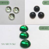 Swarovski 18 mm Vintage in 2 Colours Flat Back Oval Cabochon Cabs 1/2/6/12/36 Pieces