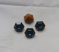 Vintage Swarovski 12 mm Swarovski Hexagon #4730 Montana Premier Crystal Rhinestones 2/6/12/36 Pieces gemstones