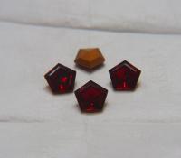 Vintage Swarovski 14 mm Swarovski Hexagon #4730 Ruby Premier Crystal Rhinestones 2/6/12/36 Pieces gemstones