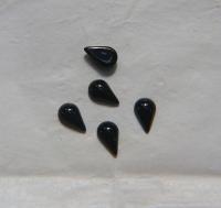 13X8 mm Vintage Jet Cabochon flat back Tear drops Swarovski glass cabs, cabochons