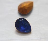 Vintage Swarovski 18x13 mm Vintage Blue Givre Swirls Oval Shape Gold Foiled 4320 Premier Crystal Rhinestones 2/6/12/24 Pieces gemstones
