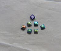 5mm Swarovski Vintage Flat Back Square Cabochon Cabs in Cobalt AB unfoiled Made in Austria 12/36/72/288/720 Pieces