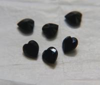 Swarovski Vintage Heart Rhinestones - 11X10.5 mm in Jet unfoiled 12/24/48 Pieces fancy stones, jewelry making