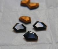 Vintage Swarovski 18 x 13 mm unusual shape Fancy rare stones in JET foiled 2/6/12/36/144 Pieces gemstones, jewlery making, color zirconium
