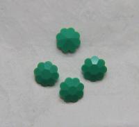 10mm Swarovski Vintage Flower Foiled Rhinestones in Opaque Green 6/12/36/72 pieces