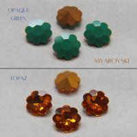 12 mm Swarovski Vintage Flower Stones (2 Colours) Rhinestones 2/6/12/36/72 pieces
