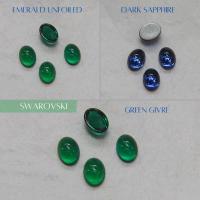 Swarovski 8x6 mm Vintage Flat Back Oval Cabochon Cabs (4 COLOURS) 6/18/36/72/144/360 Pieces