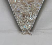 True Cuts Size 2 (2x4mm) Bugle Beads 5/10/20/50/250/500 Grams Patina Crystal White Aurore Boreale loose tube beads