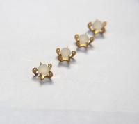 Vintage Swarovski Matt Crystal Ball Flower Clips Sewon 6/12/24/100 Pieces BRASS SETTINGS