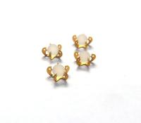 Vintage Swarovski Matt Crystal Ball Flower Clips Sewon 6/12/24/100 Pieces BRASS SETTINGS