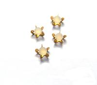 Vintage Swarovski Matt Crystal Ball Flower Clips Sewon 6/12/24/100 Pieces BRASS SETTINGS