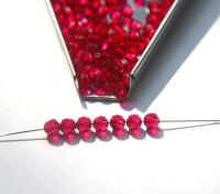 5mm Swarovski Elements Article 5000 Ruby Faceted Round Beads 6/12/36/172/44/288/720 Pieces