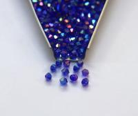 4mm Swarovski Cobalt Shimmer 2X Bicones Beads 36/72/144/432/720 Pieces PREMIUM MATERIALS,embroidery materials, jewelry supplies