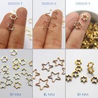 Raw Brass Hollow Star Pendant Charms -Brass Star Shape Wire Frame- Earring Findings- Geometry Stampings -Jewelry Supply 25/75/150/500 Pieces