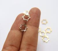 Raw Brass Hollow Star Pendant Charms -Brass Star Shape Wire Frame- Earring Findings- Geometry Stampings -Jewelry Supply 25/75/150/500 Pieces