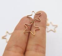 Raw Brass Hollow Star Pendant Charms -Brass Star Shape Wire Frame- Earring Findings- Geometry Stampings -Jewelry Supply 25/75/150/500 Pieces
